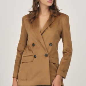 Double breasted corduroy jacket
