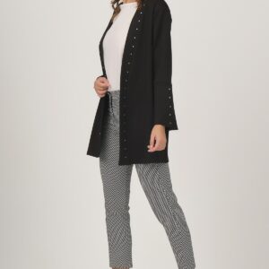 Open-toe jacket with stone