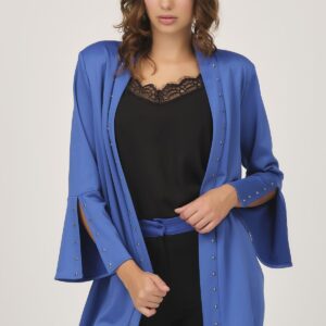 Open-toe jacket with stone