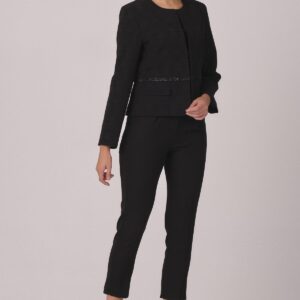 Jacket with shiny accessories